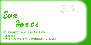 eva horti business card